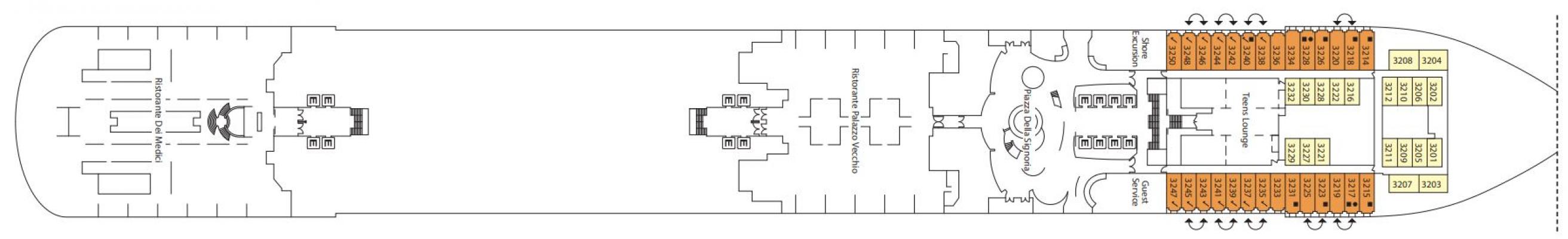 Cubierta 3  Costa Firenze