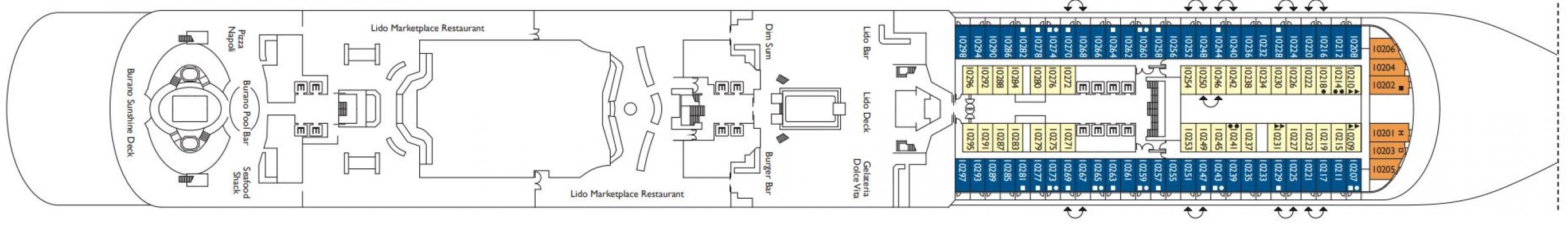 Cubierta 10 Costa Venezia