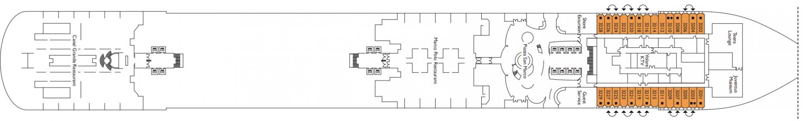 Cubierta 3 Costa Venezia