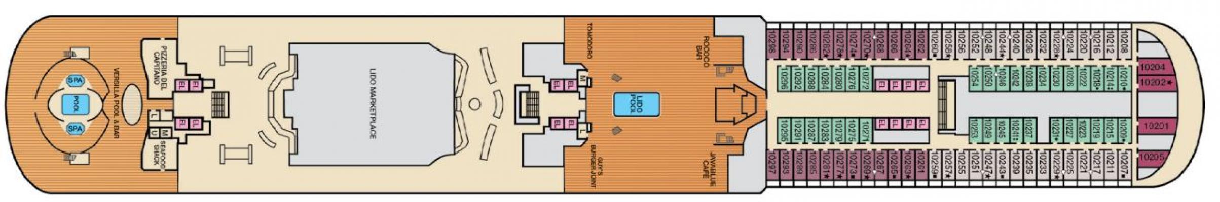 Cubierta 10 Carnival Firenze