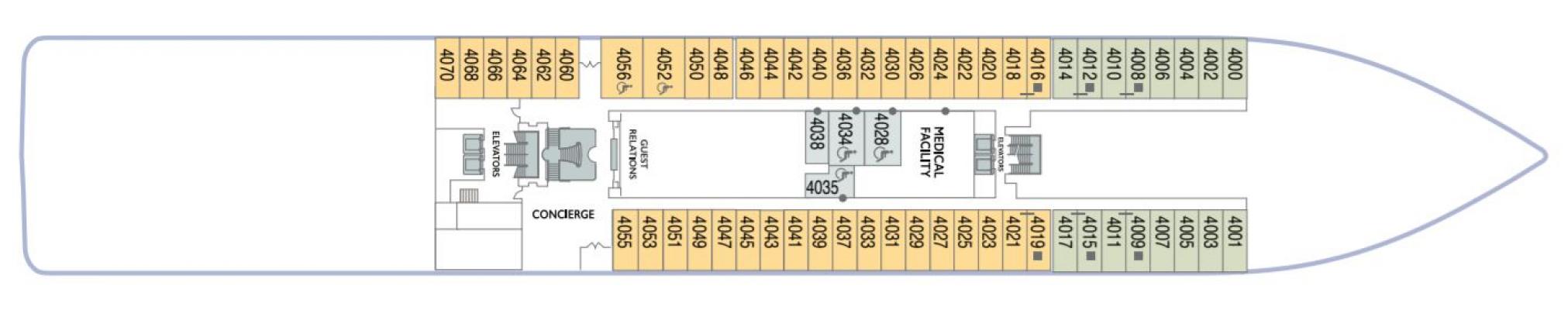 Cubierta Deck 4 Azamara Onward