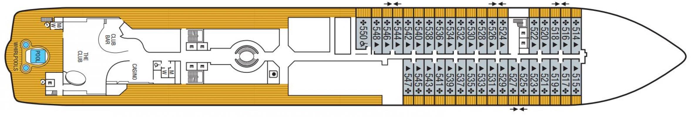 Cubierta 5 Seabourn Ovation