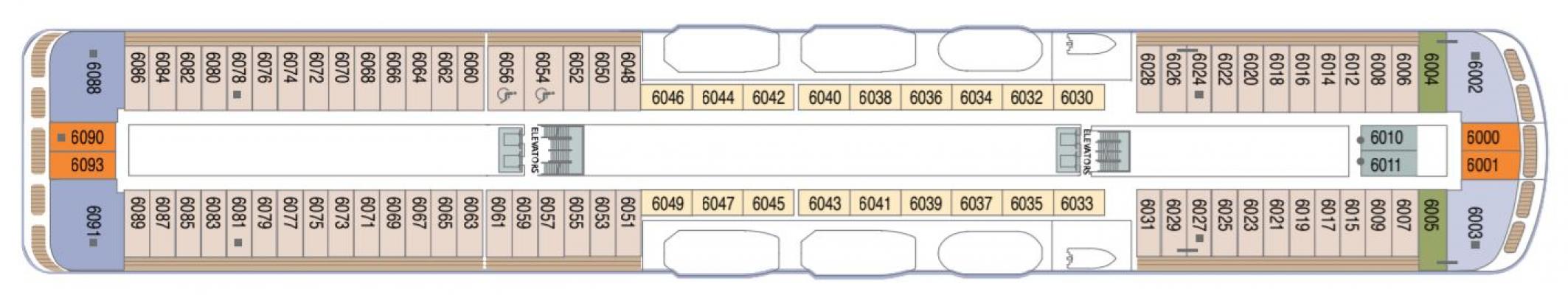 Cubierta Deck 6 Azamara Onward
