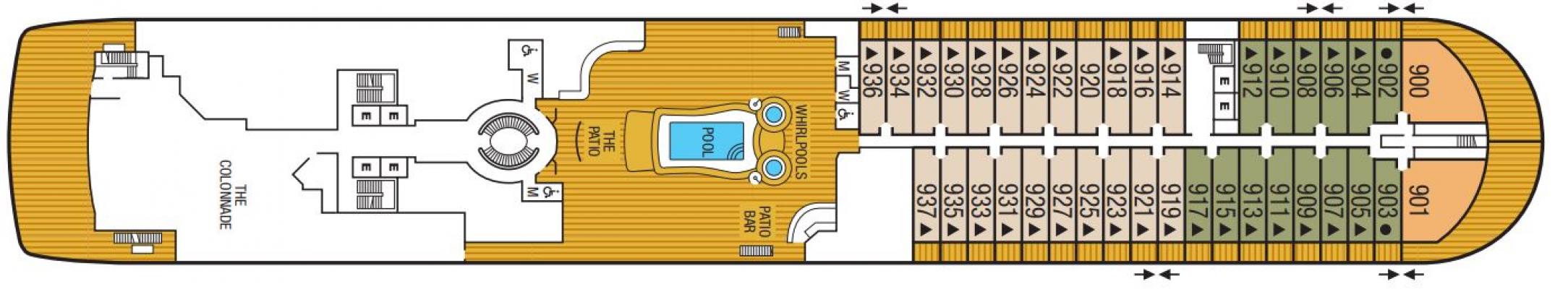 Cubierta 9 Seabourn Ovation