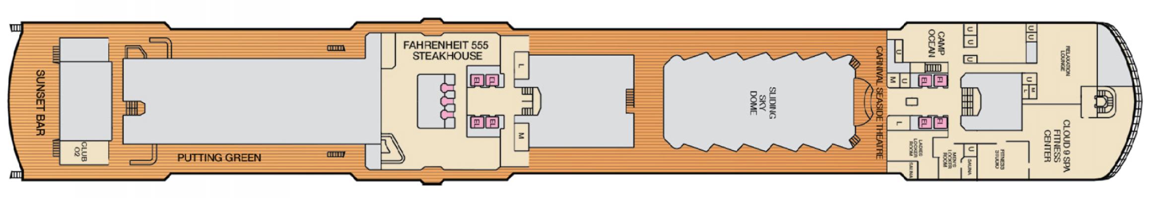 Cubierta DECK 10 Carnival Luminosa