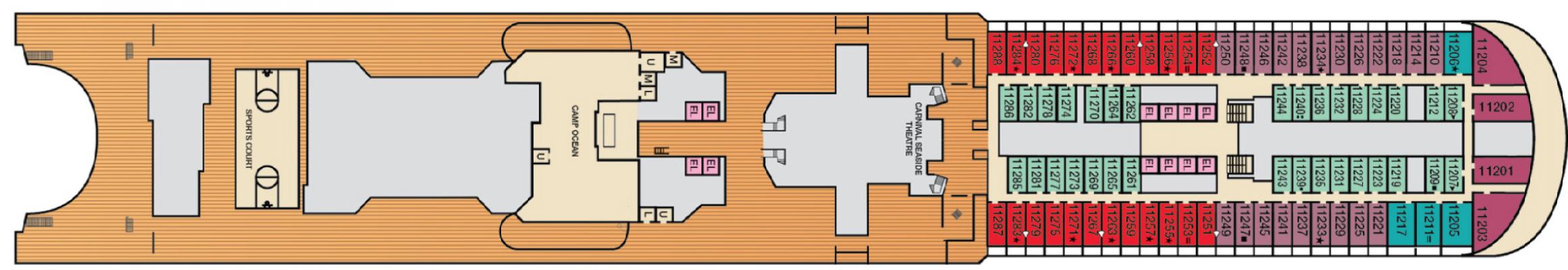 Cubierta 11 Carnival Venezia