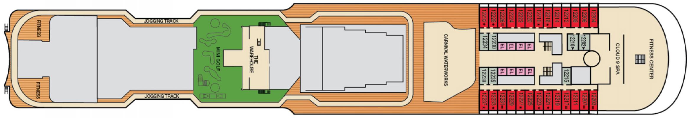 Cubierta 12 Carnival Venezia