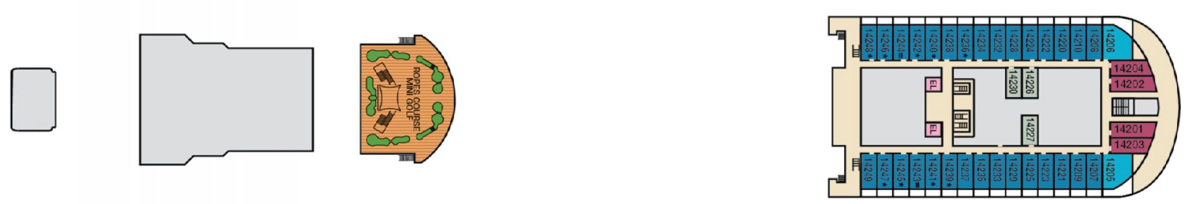 Cubierta 14 Carnival Venezia