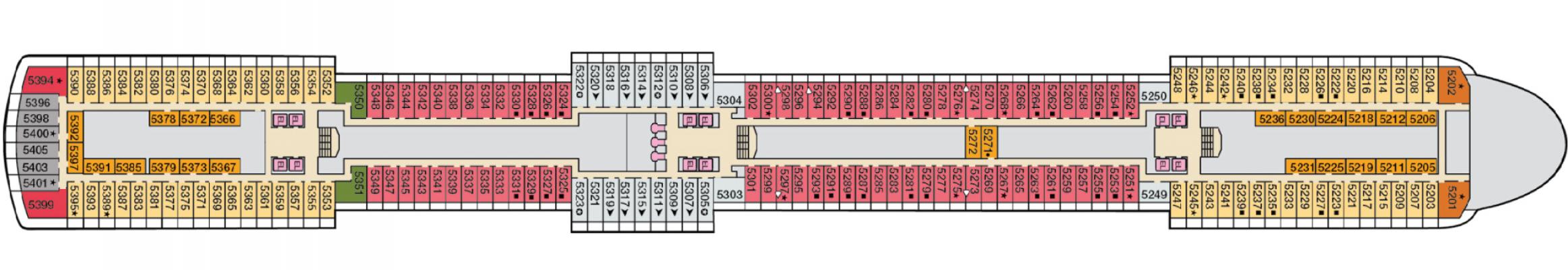 Cubierta DECK 5 Carnival Luminosa