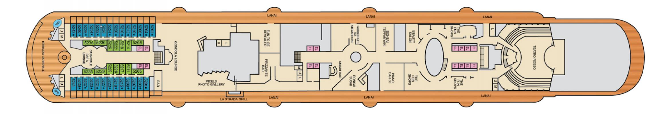 Cubierta 5 Carnival Venezia