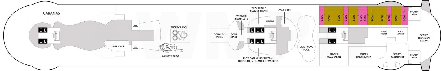 Cubierta 11 Disney Fantasy