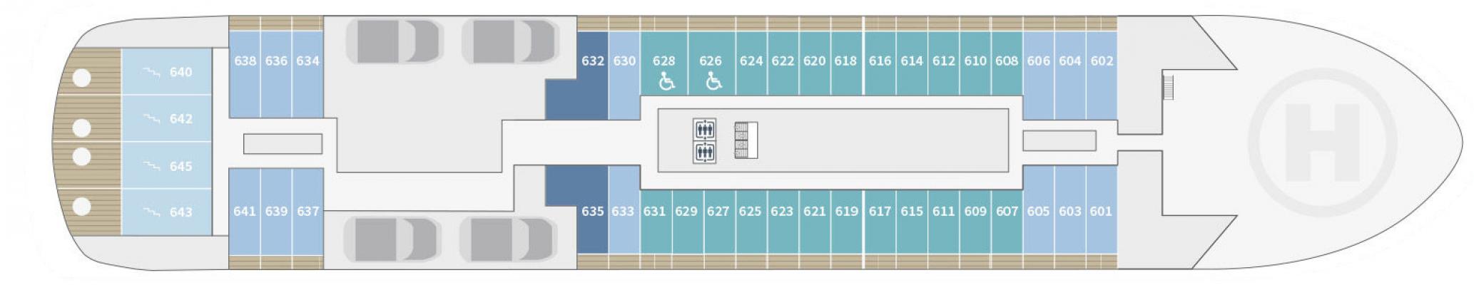 Cubierta Deck 6 Le Commandant Charcot