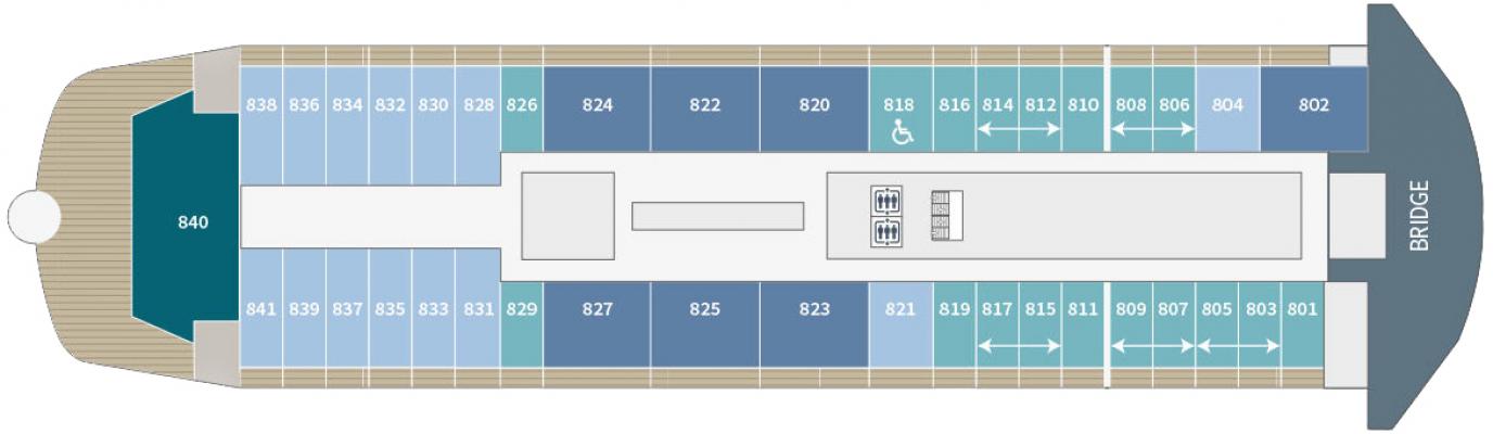 Cubierta Deck 8 Le Commandant Charcot