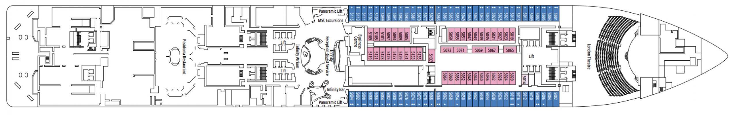 Cubierta 5 - Opera MSC Bellissima