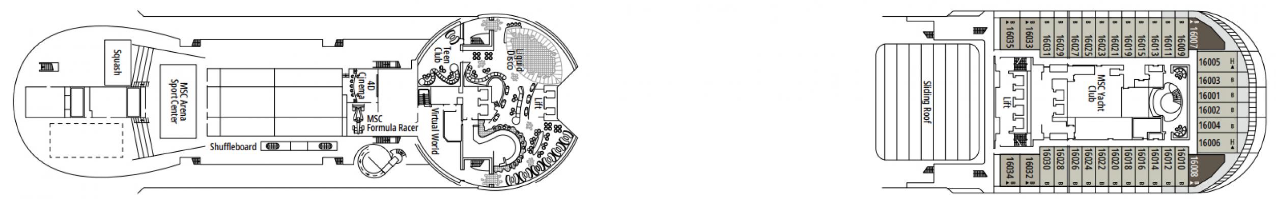 Cubierta 16 - Aurora MSC Fantasia