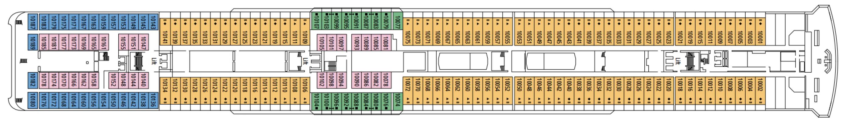 Cubierta 10 - Bellini MSC Lirica