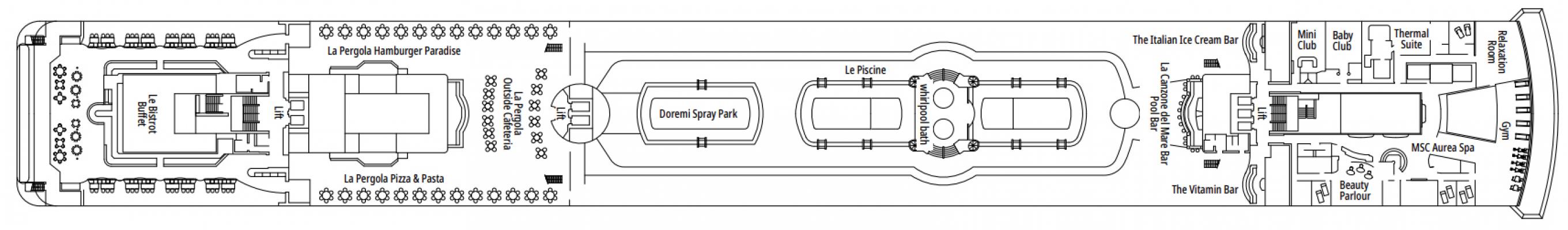 Cubierta 11 - Vivaldi MSC Lirica