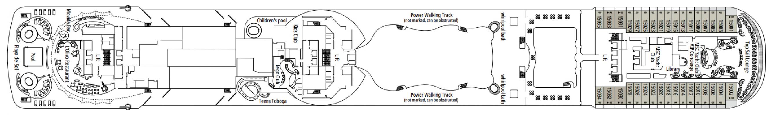 Cubierta 15 - Da Vinci MSC Splendida
