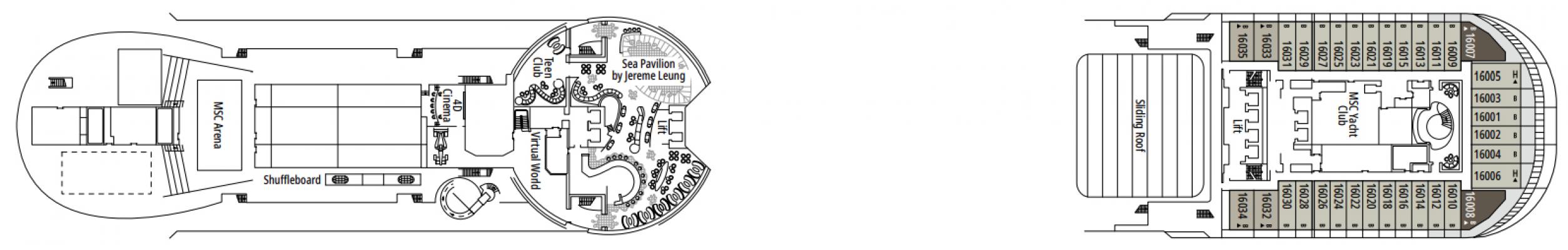 Cubierta 16 - Michelangelo MSC Splendida