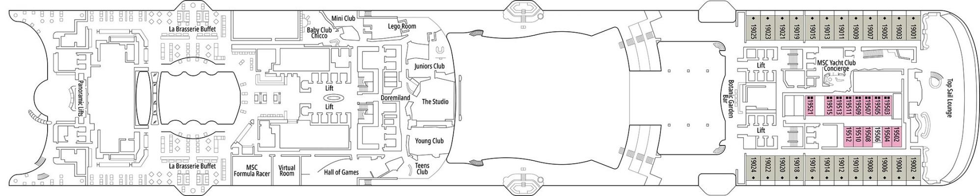 Cubierta 19 MSC World Asia