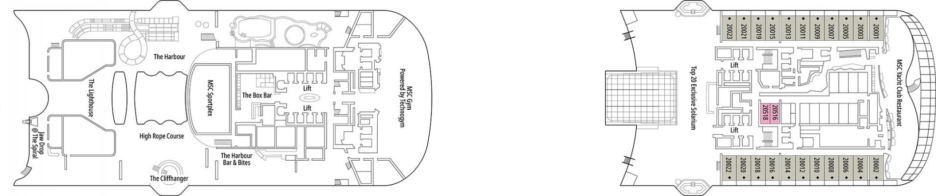 Cubierta 20 MSC World Asia