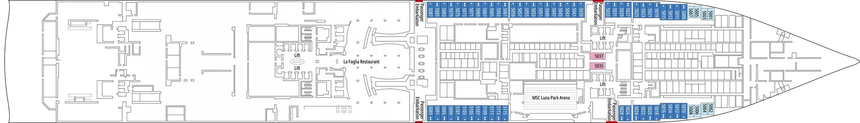 Cubierta 5 MSC World Asia