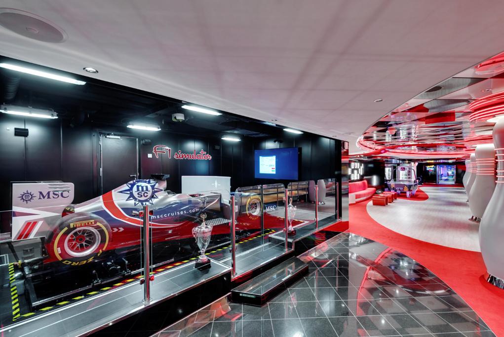 Camarote Simulador de Fórmula 1 - MSC Seashore
