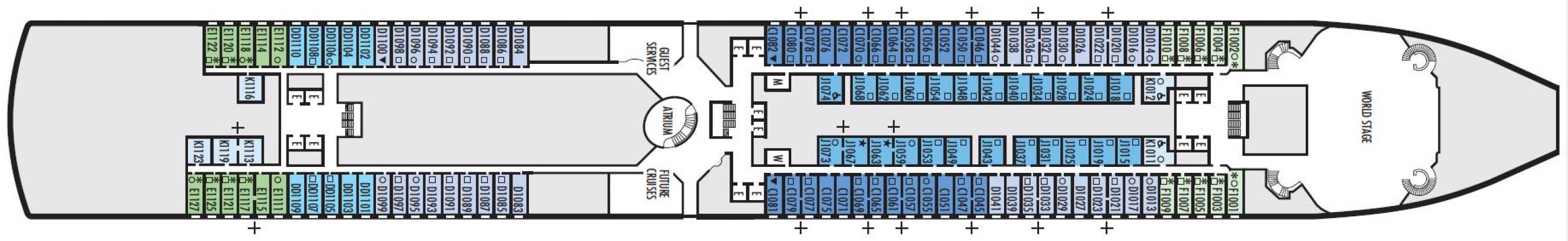 Cubierta 1 MS Oosterdam
