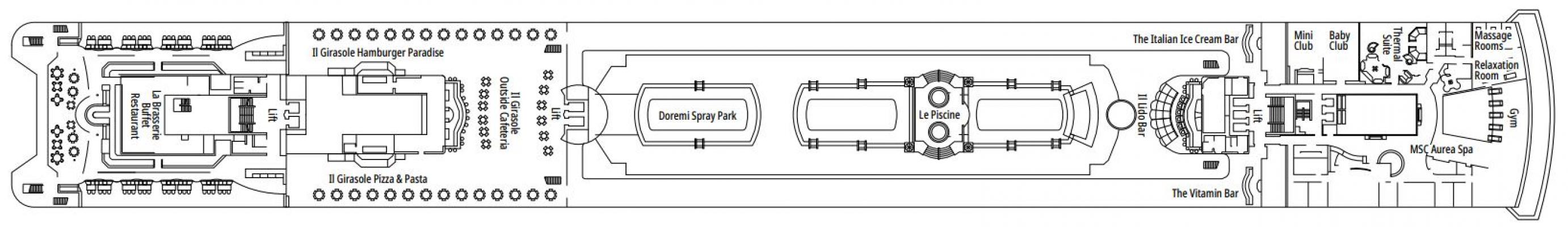 Cubierta 11 - Acquamarina MSC Armonia