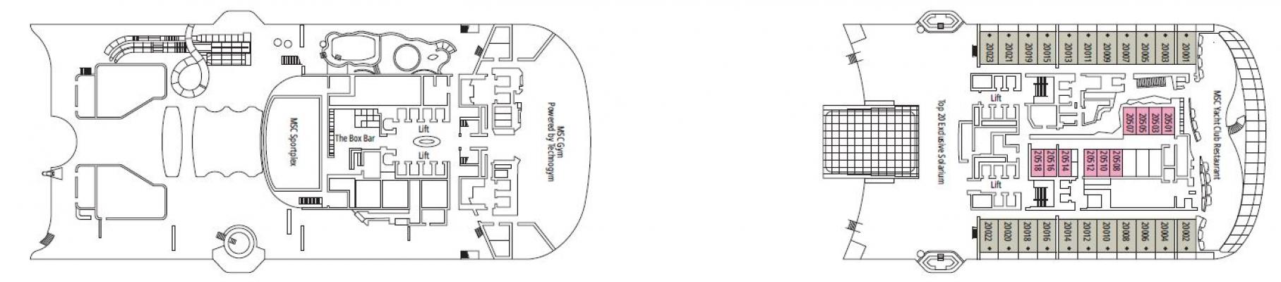 Cubierta 20 MSC World America