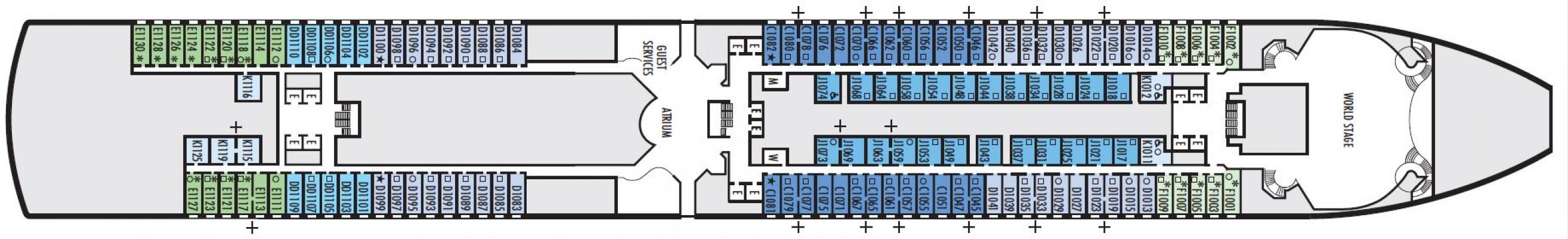 Cubierta 1 MS Nieuw Amsterdam