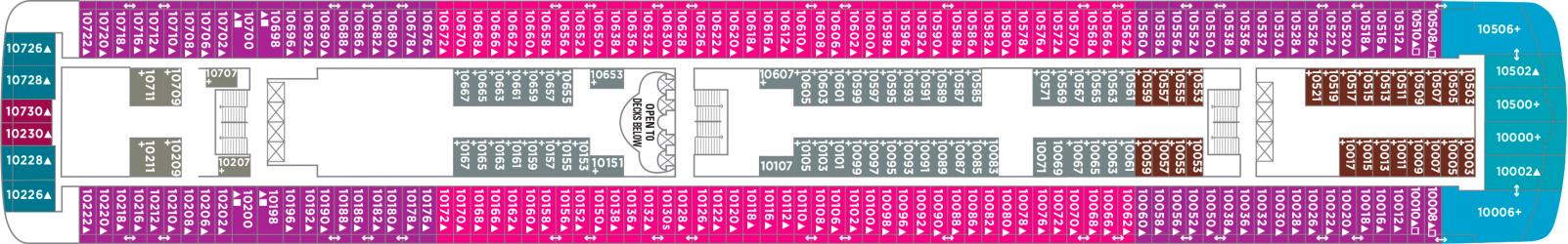 Cubierta 10 Norwegian Dawn