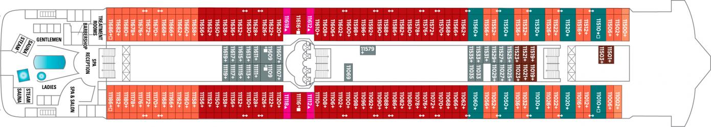 Cubierta 11 Norwegian Dawn