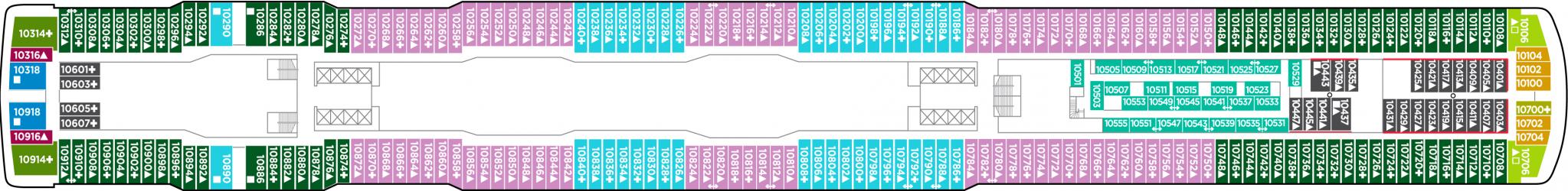 Cubierta 10 Norwegian Escape