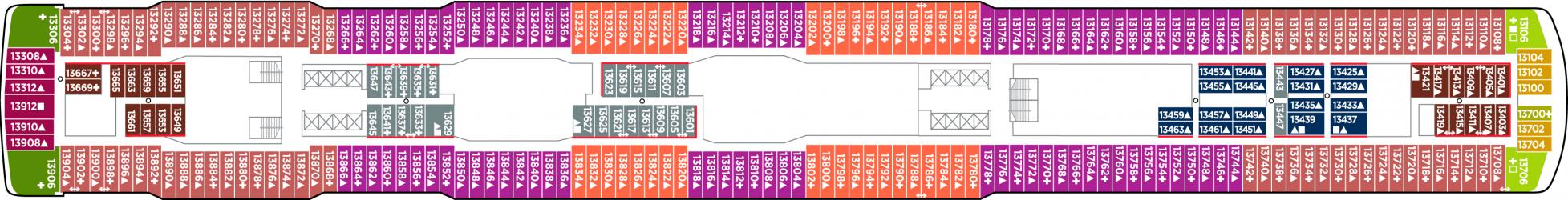 Cubierta 13 Norwegian Escape