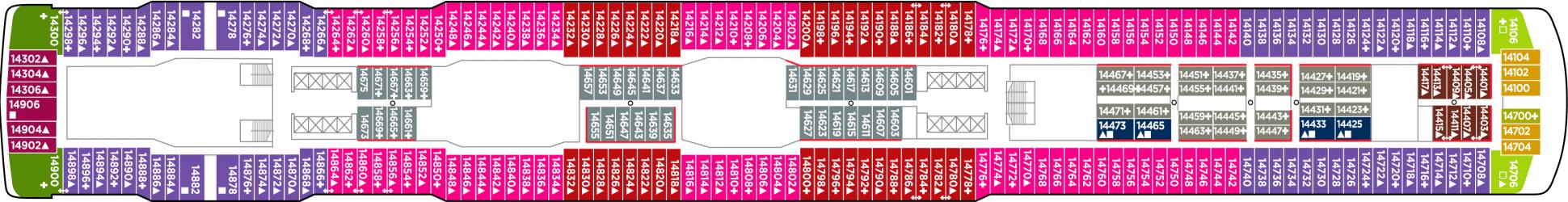 Cubierta 14 Norwegian Escape