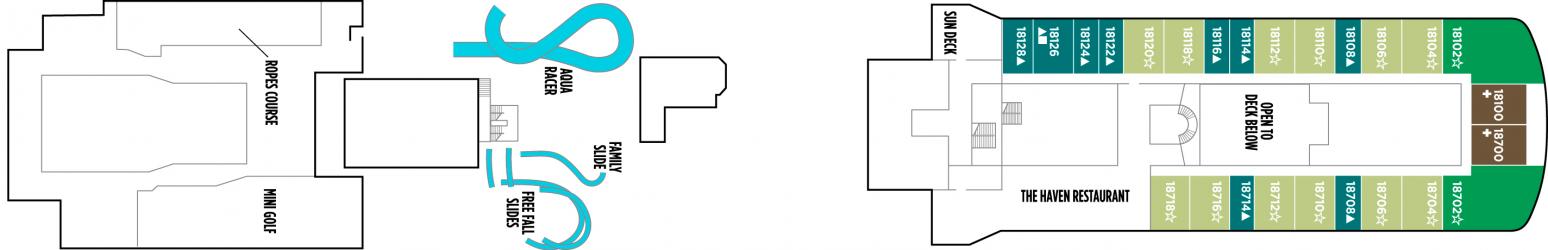 Cubierta 18 Norwegian Escape