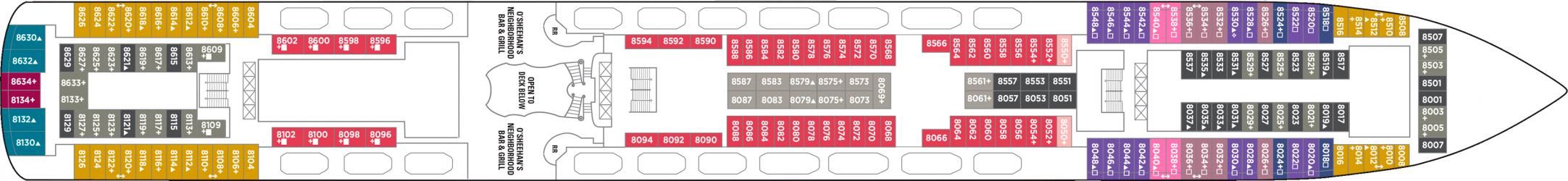 Cubierta 8 Norwegian Pearl