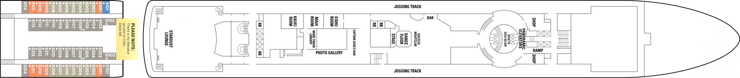 Cubierta 6 Norwegian Sky