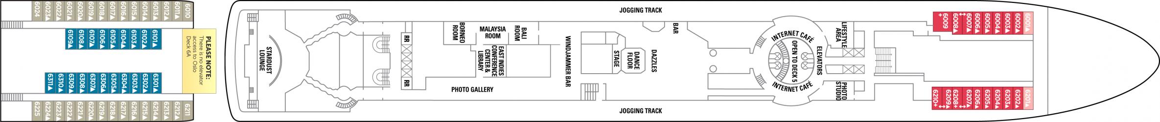 Cubierta 6 Norwegian Sun