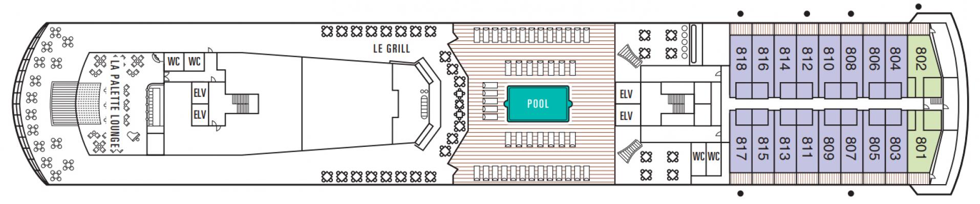 Cubierta 8 M/S Paul Gauguin