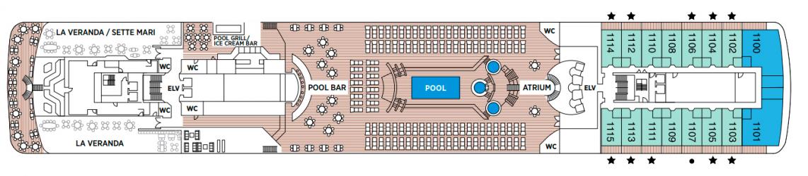 Cubierta 11 Seven Seas Mariner