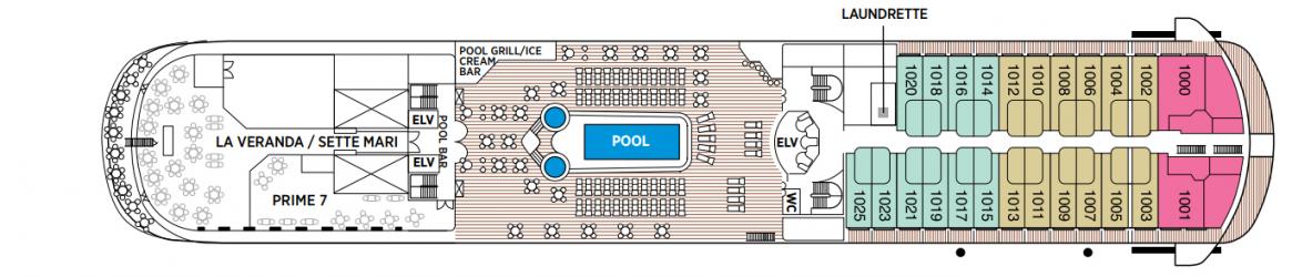 Cubierta 10 Seven Seas Navigator