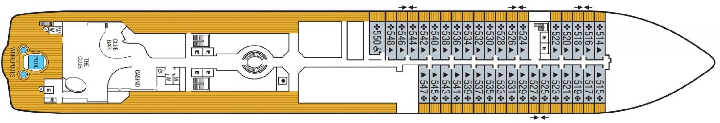 Cubierta 5 Seabourn Encore