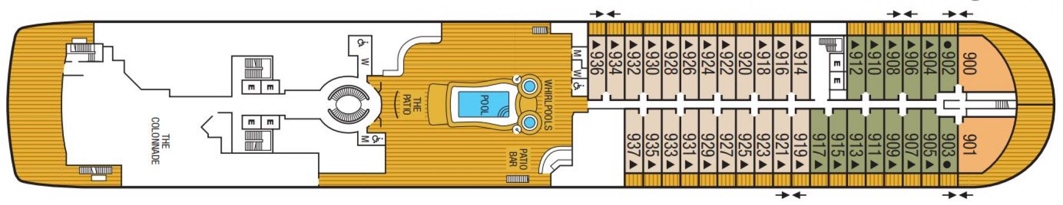 Cubierta 9 Seabourn Encore