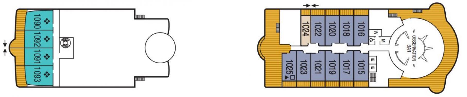 Cubierta 10 Seabourn Odyssey