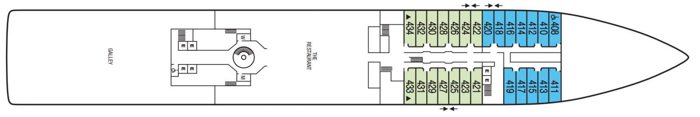 Cubierta 4 Seabourn Odyssey