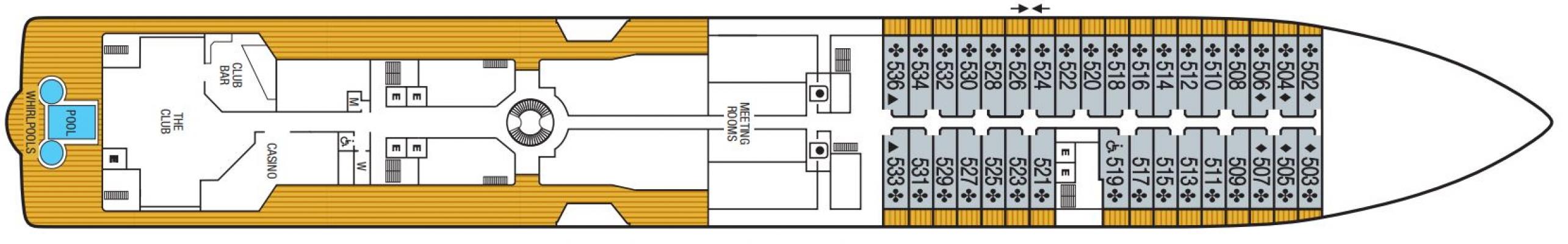 Cubierta 5 Seabourn Odyssey