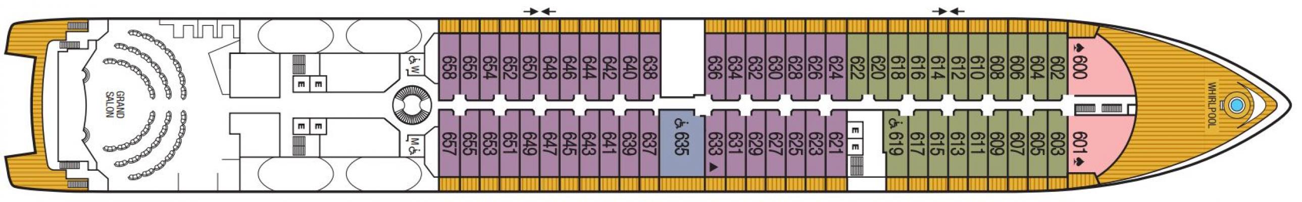 Cubierta 6 Seabourn Odyssey
