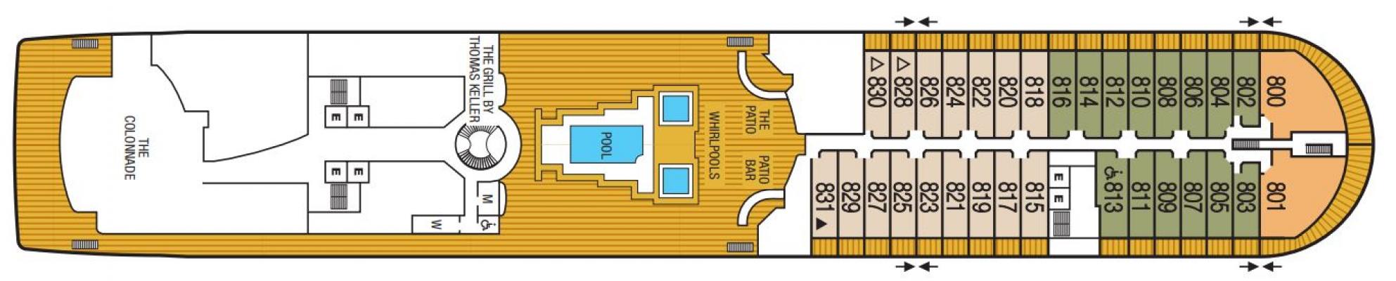 Cubierta 8 Seabourn Odyssey